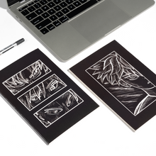 Load image into Gallery viewer, Anime Eyes Notebook - 2 Pack Ninja Manga Journal
