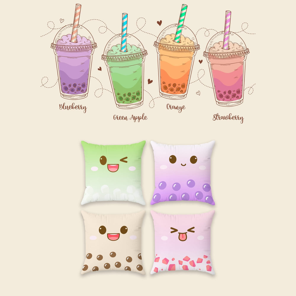 Load image into Gallery viewer, Boba Pillow Case - Cute Anime Throw Covers