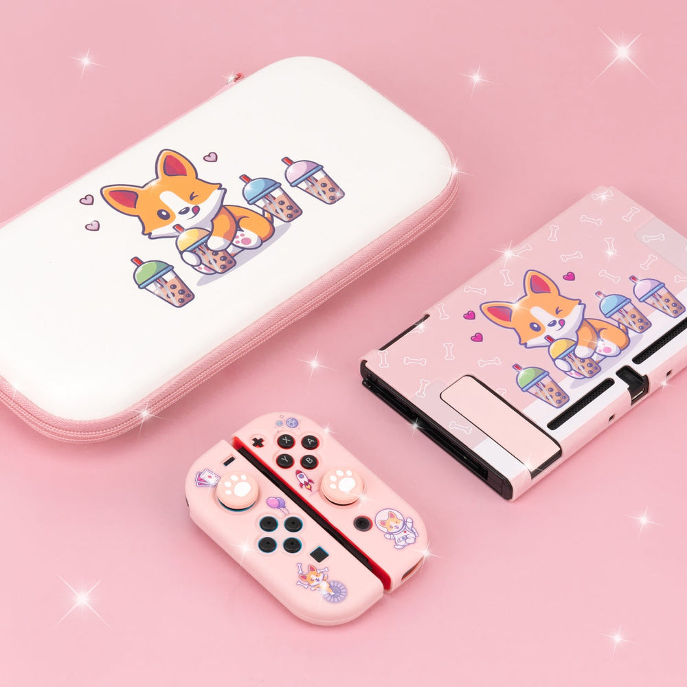 Load image into Gallery viewer, Corgi Boba Case - Dog Nintendo Switch, Lite, OLED Bundle