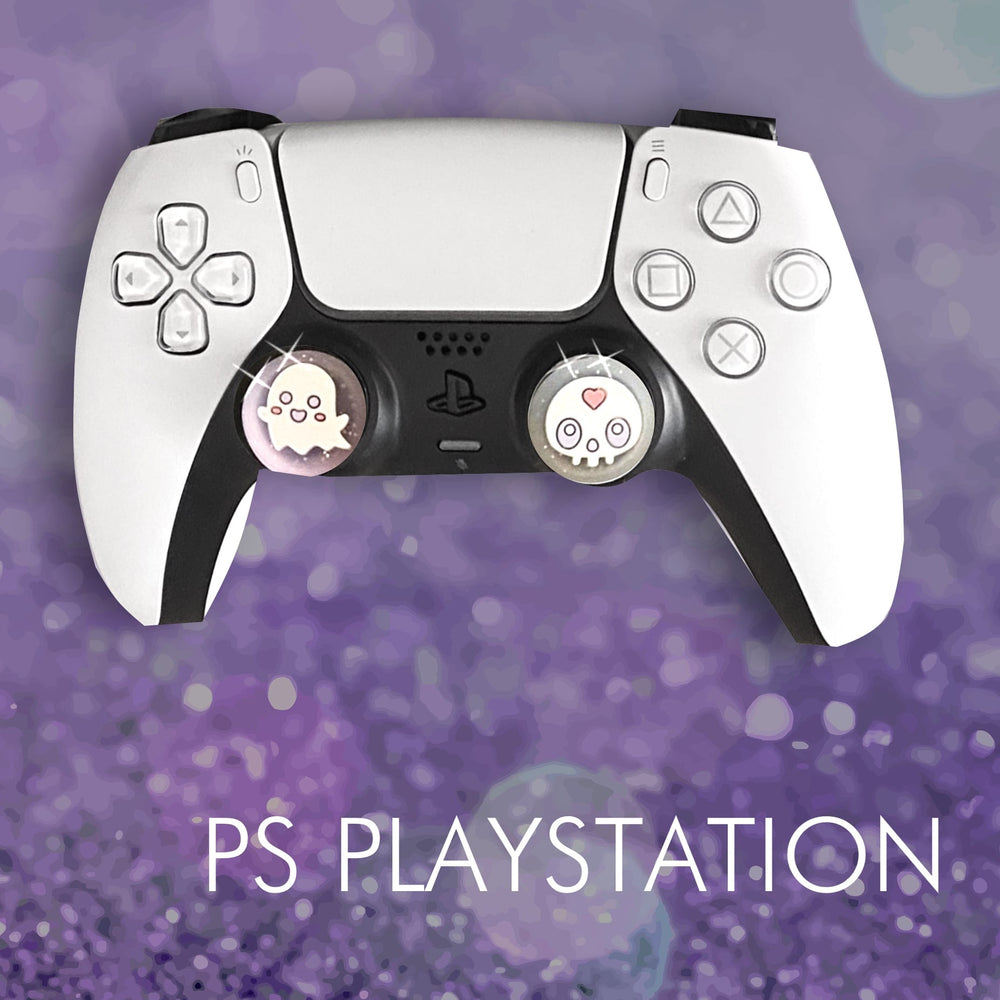 Load image into Gallery viewer, Ghost Thumb Grips - Glitter Clear for PS5 PS Xbox Pro Controller Switch 2