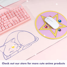 Load image into Gallery viewer, Pink Anime Mousepads - 2 Cute Sakura Moon Mouse Pads