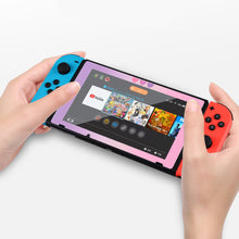 Load image into Gallery viewer, Pink Purple Nintendo Switch Screen Protector - Tempered Glass Hearts Border