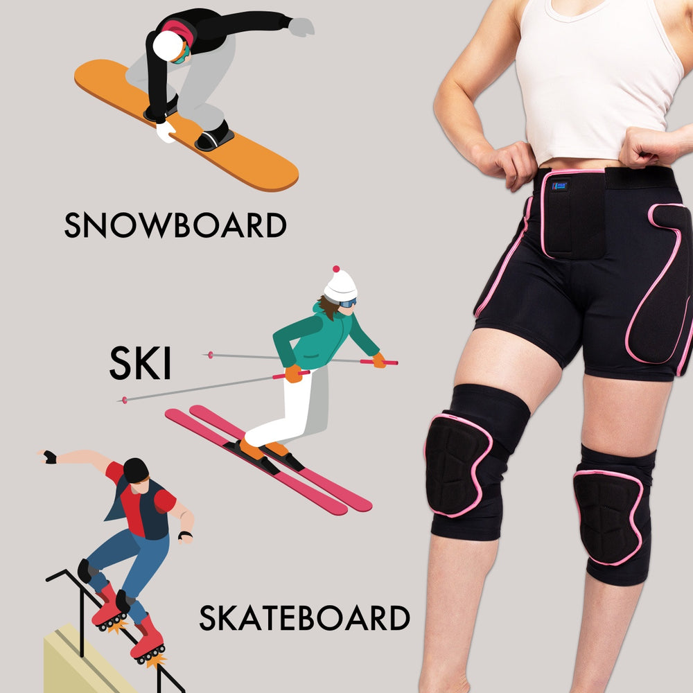 Load image into Gallery viewer, Womens Padded Shorts Knee Pads - Sports Ski Snowboard
