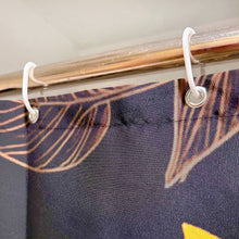 Load image into Gallery viewer, Sunflower Boho Shower Curtain | Black &amp; Yellow Cute Floral Bathroom Decor
