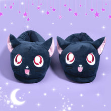 Load image into Gallery viewer, Cat Slippers - Women Moon Anime Luna Blue
