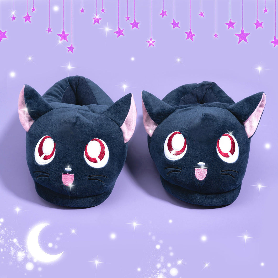 Cat Slippers - Women Moon Anime Luna Blue