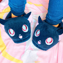 Load image into Gallery viewer, Cat Slippers - Women Moon Anime Luna Blue
