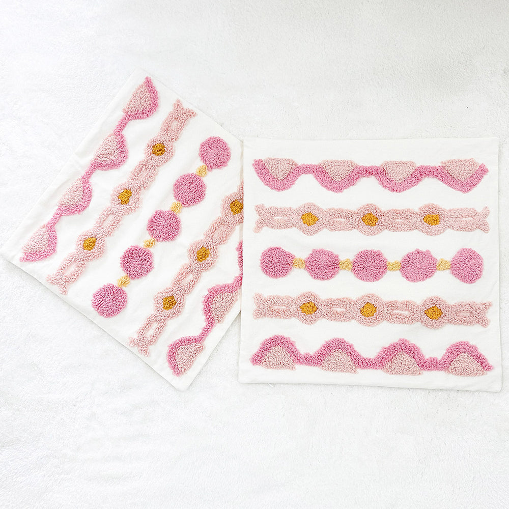 Load image into Gallery viewer, Pink Boho Throw Pillow Covers – 2 Pack
