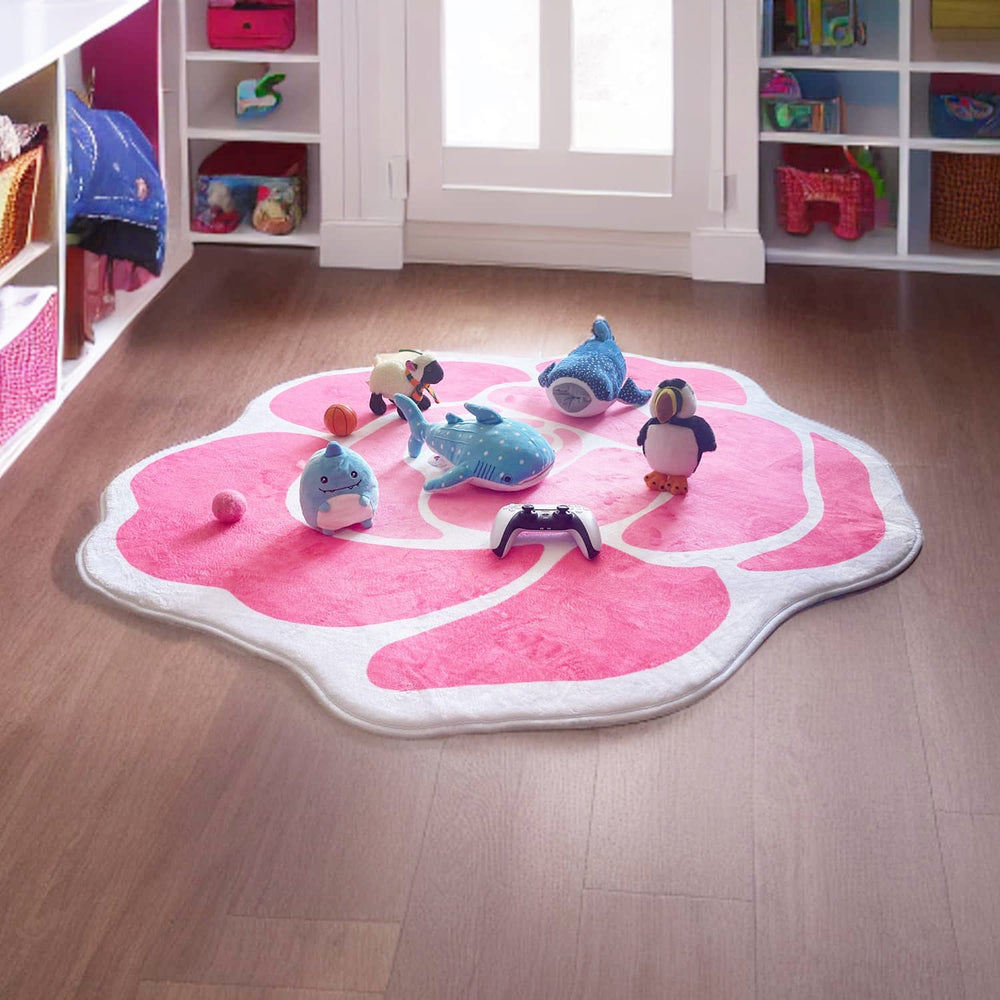 Load image into Gallery viewer, Rose Rug - Round Flower Shaped Carpet
