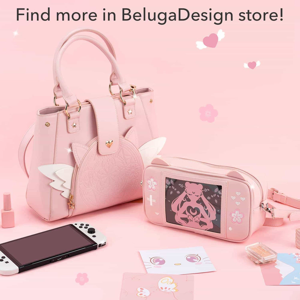 Load image into Gallery viewer, Sakura Game Purse - Kawaii Pink Crossbody Ita Handbag
