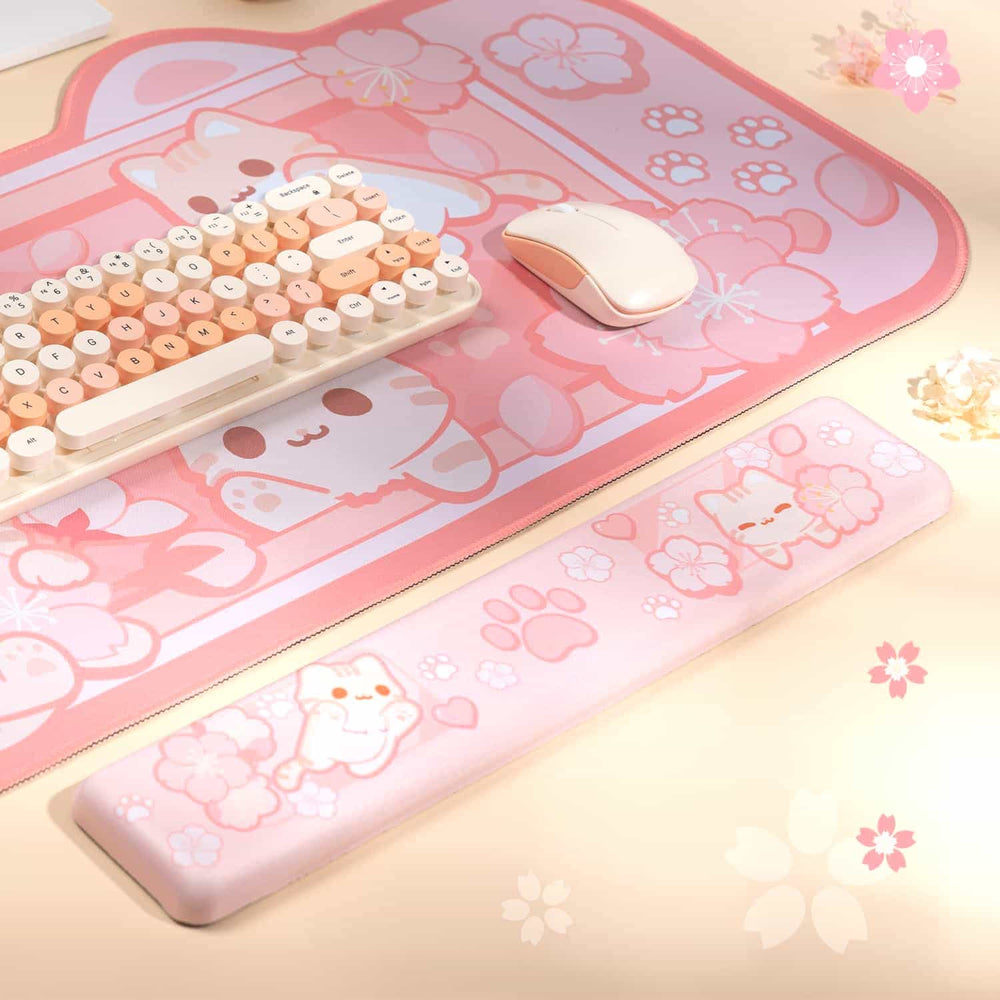 Load image into Gallery viewer, Kawaii Desk Mat Bundle – 3 Pack Anime Kirby Sakura Shark Mousepads
