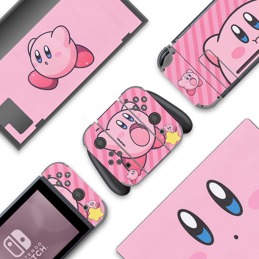 Load image into Gallery viewer, Kirby Skin | Pink Anime Nintendo Switch Lite OLED Wrap
