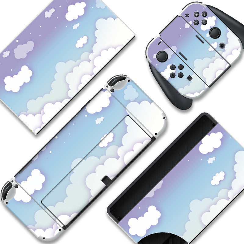 Load image into Gallery viewer, Blue Clouds Switch Skin | Nintendo Switch Lite OLED Wraps
