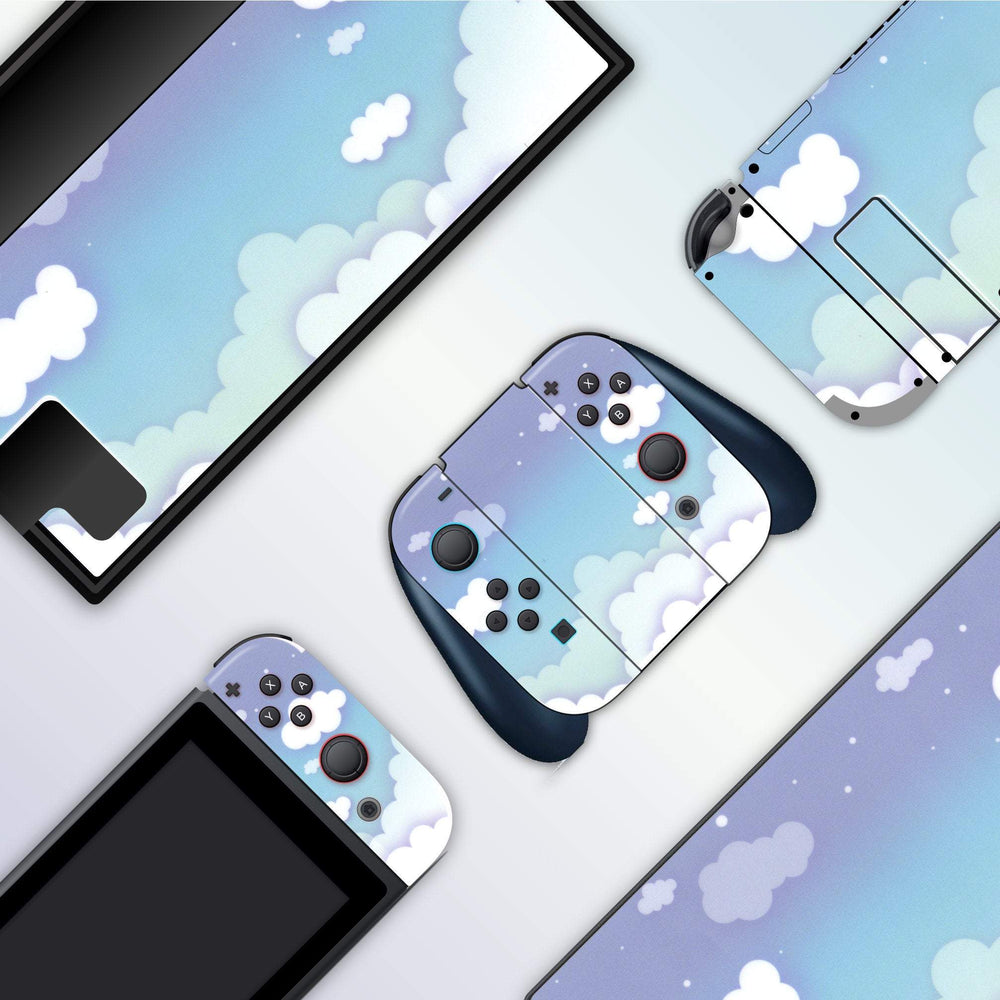 Load image into Gallery viewer, Blue Clouds Switch Skin | Nintendo Switch Lite OLED Wraps
