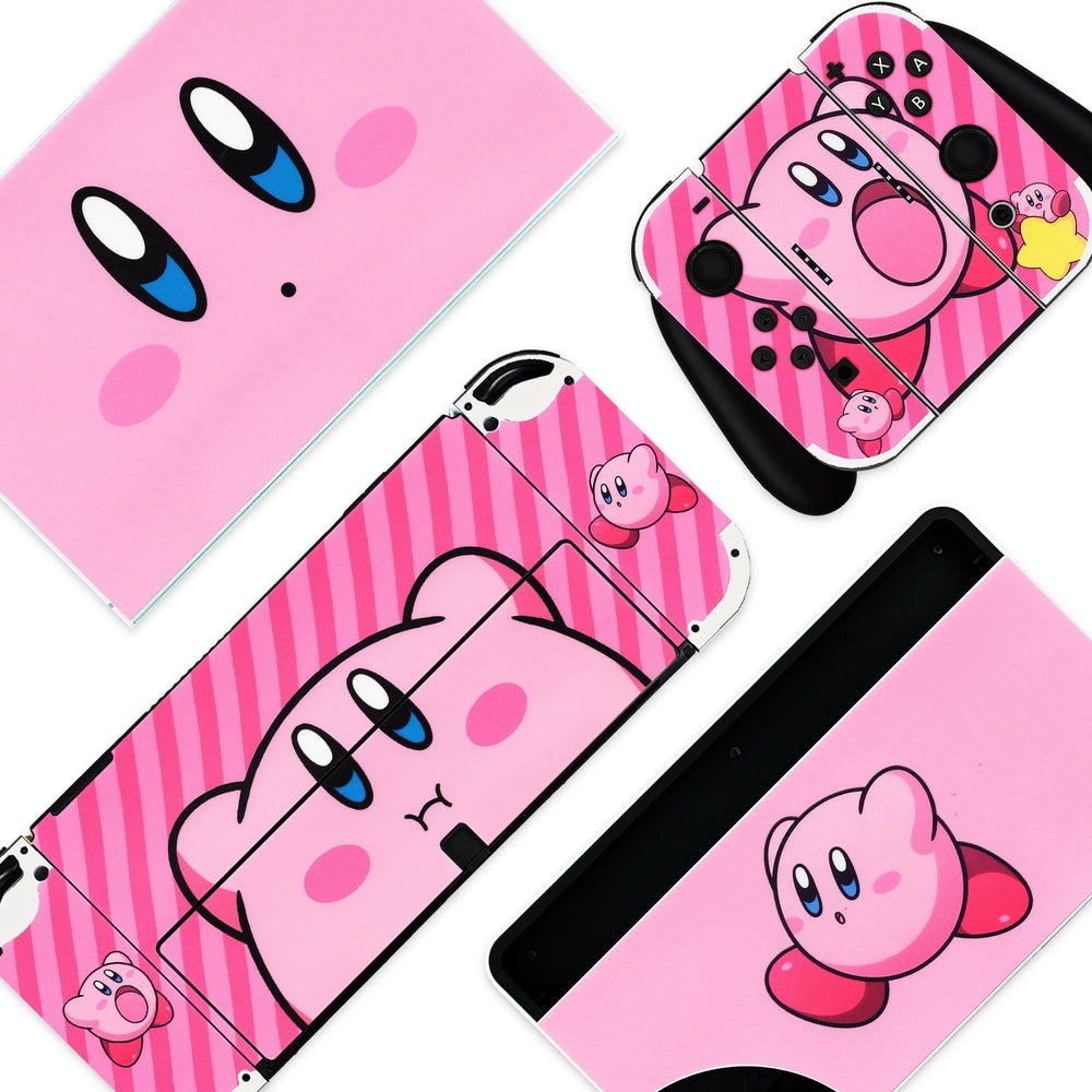 Load image into Gallery viewer, Kirby Skin | Pink Anime Nintendo Switch Lite OLED Wrap
