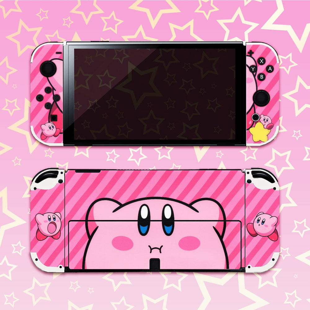 Load image into Gallery viewer, Kirby Skin | Pink Anime Nintendo Switch Lite OLED Wrap
