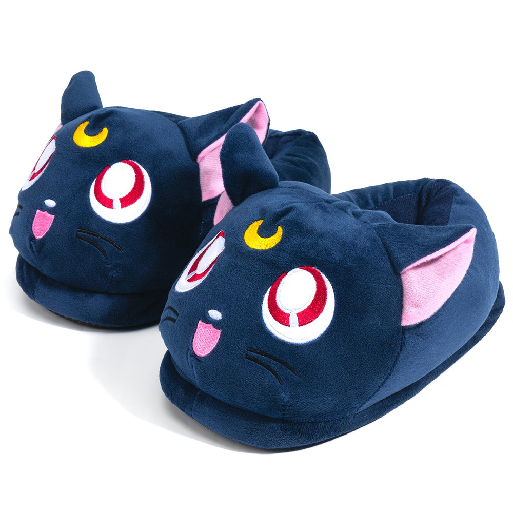 Load image into Gallery viewer, Cat Slippers - Women Moon Anime Luna Blue

