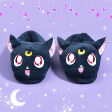 Load image into Gallery viewer, Cat Slippers - Women Moon Anime Luna Blue
