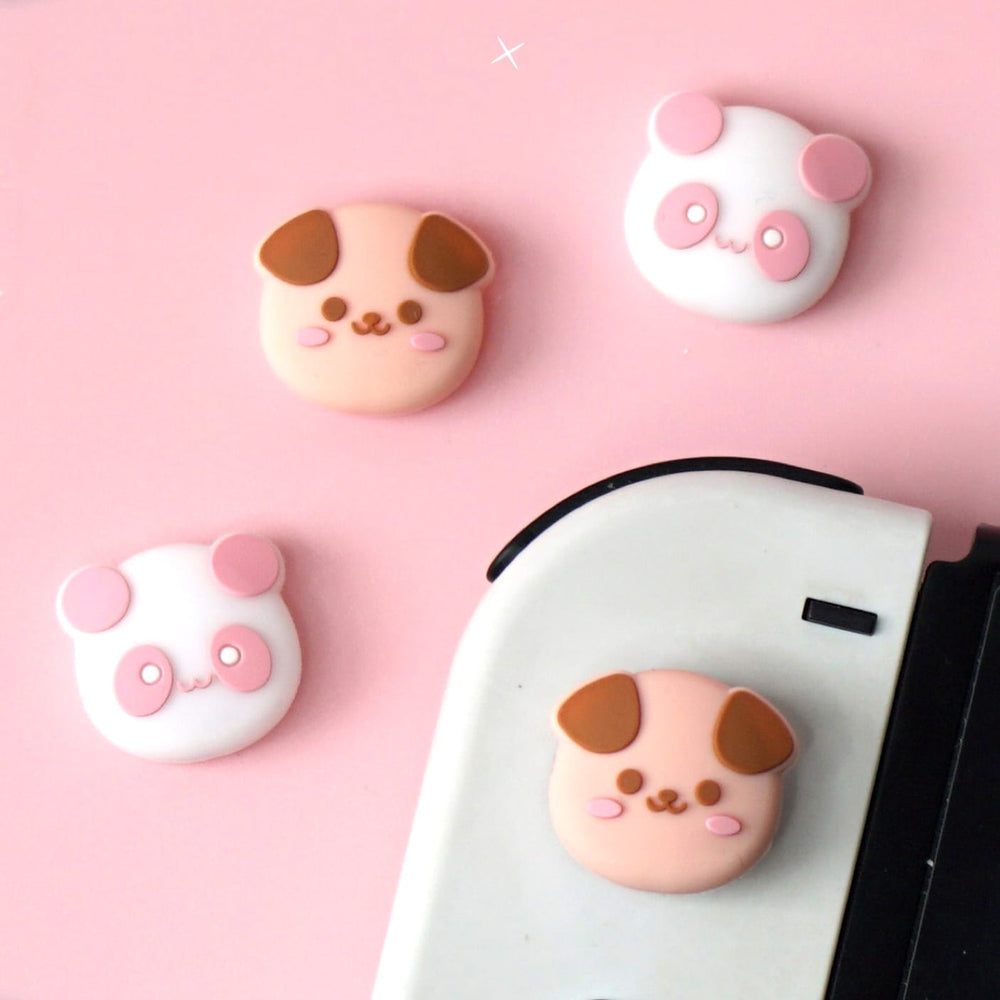 Load image into Gallery viewer, Panda Dog Thumb Grips for All Nintendo Switch Lite OLED

