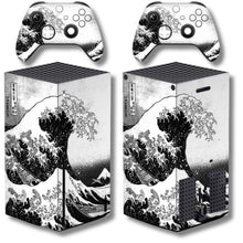Load image into Gallery viewer, Wave Xbox Skin | Japanese Black White Vinyl for Xbox Series S or X

